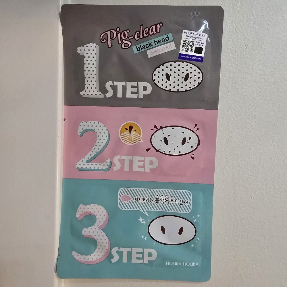 HOLIKA HOLIKA Pig Clear Black Head 3-Step Kit, 3 Sheet in a set